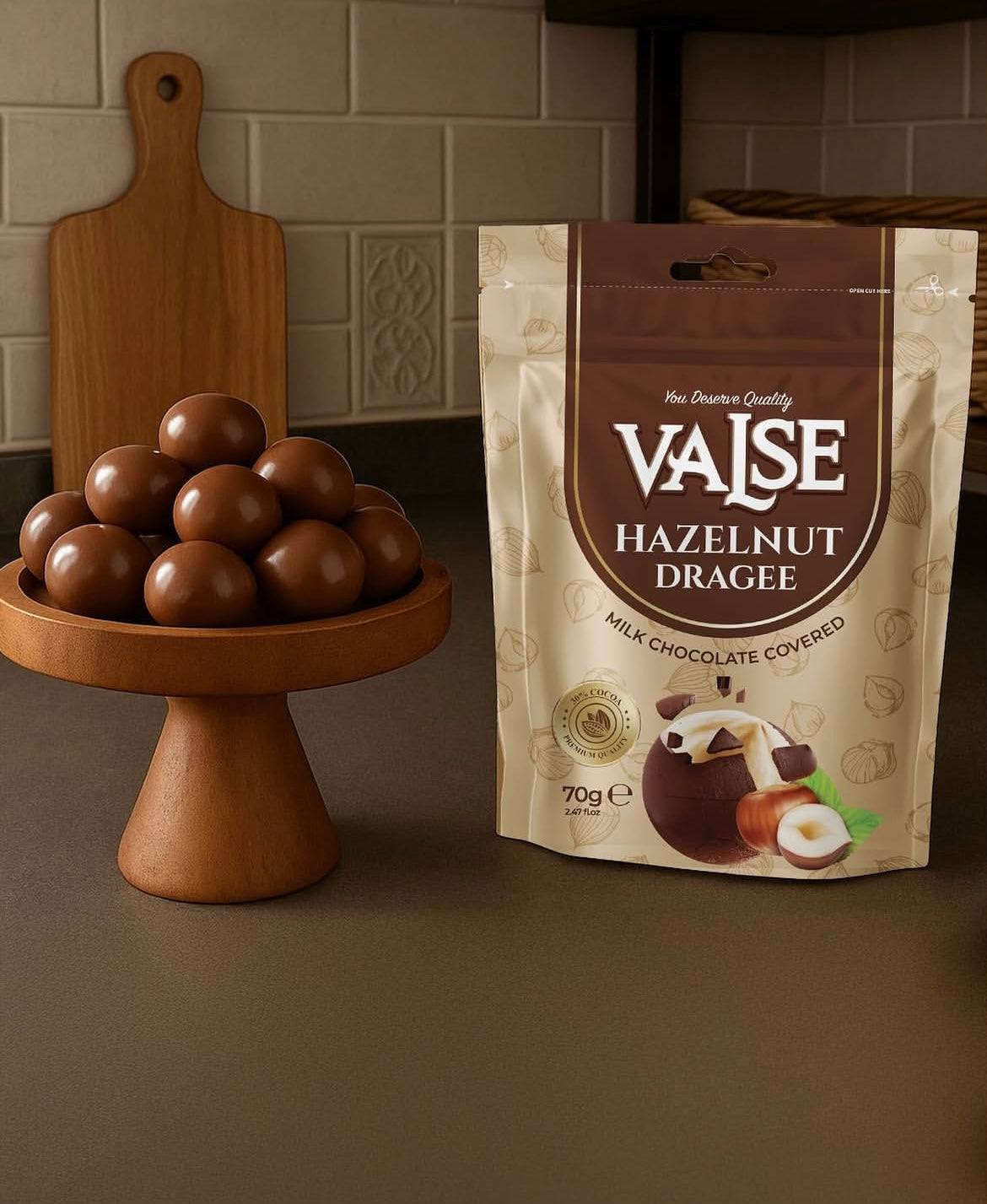 Valse milk chocolate covered