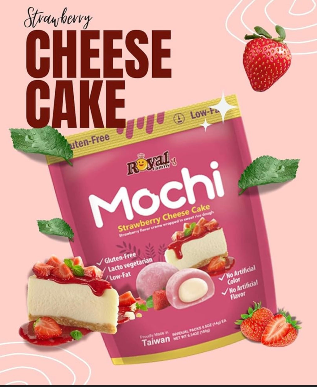 Mochi cheesecake strawberry